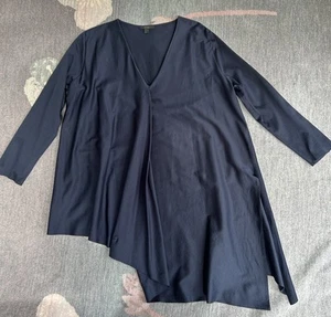 COS Gr. M Damen Shirt Asymmetrischer Saum Blusenshirt Tunika Baumwolle Trikot - Bild 1 von 7