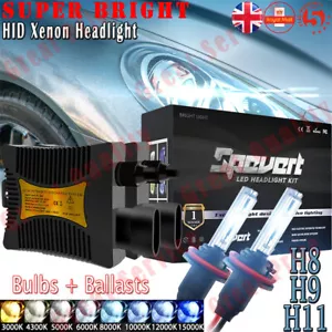 HID Conversion Complete Kit H8/H9/H11 6K Xenon Headlight Bulbs 55W Slim Ballasts - Picture 1 of 12