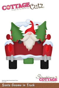Neu Scrapping Cottage Cutz Metall Stanzschablone Weihnachten Santa Wichtel im LKW - Bild 1 von 1