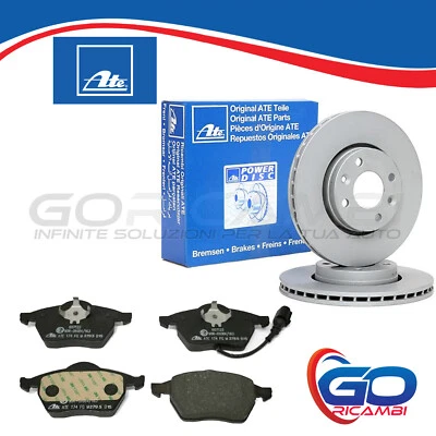 DISCHI FRENO E PASTIGLIE FRENO ATE ANTERIORE AUDI A3 SEAT LEON VW GOLF IV POLO - Immagine 1 di 3