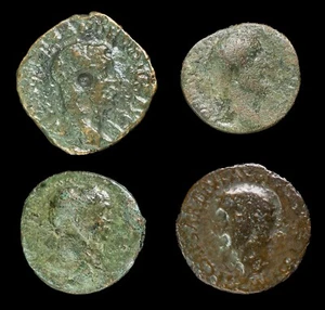 Impero Romano Grandi Moduli, Lotto di 4 Monete. - Foto 1 di 3