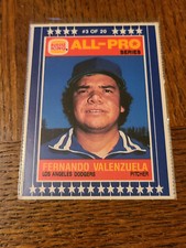 DODGERS FERNANDO VALENZUELA 1986 MSA BURGER KING ALL-PRO SERIES #3 OF 20