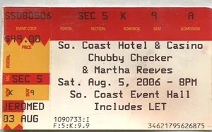 CHUBBY CHECKER & MARTHA REEVES TICKET STUB 8.5.06 (W912) - Bild 1 von 2