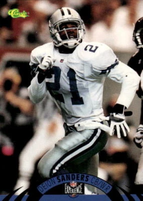 1996 Classic NFL Experience Deion Sanders #80 Dallas Cowboys 8I - Image 1 of 2