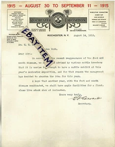 1915 EXPOSICIÓN DE ROCHESTER Nueva York EDGAR EDWARDS Edgerton Briggs Tait McParlin - Imagen 1 de 1