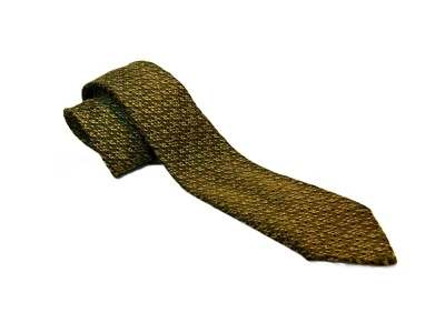 Striking MCM Gold Thin Skinny Vintage Men’s Neck Tie, Gold & Black Speckled - Image 1 of 3