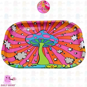Tie Dye Mushroom Cute Metal Tray 14x18cm Trinkets Crystals Cute Funny Gift - Picture 1 of 4
