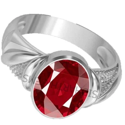 Anillo Manik Piedra Rubí Natural 7.25 Ratti 6.00 Quilates Anillo Panchdhatu Ajustable Foto 1 de 4