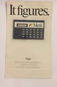 Merit Phillip Morris Inc 1989  Promotional Advertising Calculator Sealed