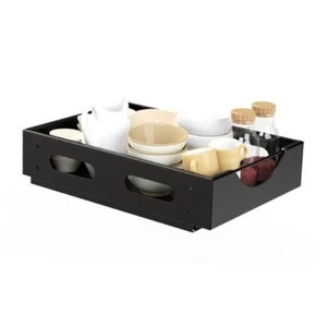 Pull out Cabinet Organizer, Heavy Duty Slide Out Drawer with Adhesive Black - Picture 1 of 8