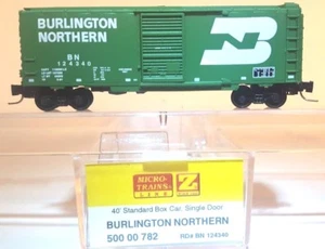 Z MTL 500 00 782 40ft Std Box Car Single Door Burlington Northern BN - Picture 1 of 4