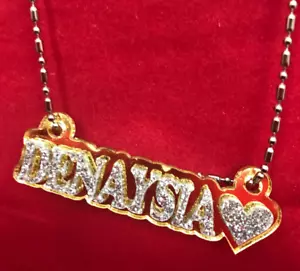 Placa de nombres personalizada nombre collar placa de identificación nombre corte láser diseñado - Imagen 1 de 12