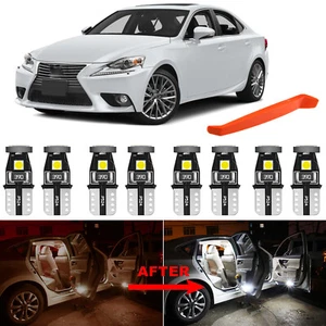 15X For 2013-2016 LEXUS IS250 IS350 LED Interior Kit White 3030 SMD Bulbs + Tool - Picture 1 of 9