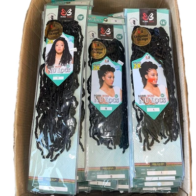 LOTE 28 paquetes de cabello Bobbi Boss ganchillo sintético Nu Locs Foto 1 de 4