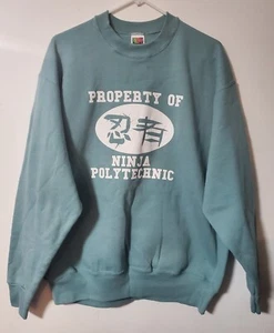 crewneck sweatshirt XL mens property of ninja polytechnic - Picture 1 of 3