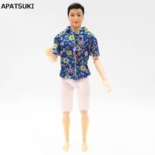 1SET Fashion Clothes For Ken Doll Men's Outfits Blouse & White Shorts For Ken