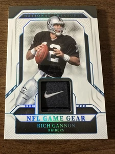 2024 Panini National Treasures NFL Game Gear Nike Swoosh 1/1 Rich Gannon Raiders - Picture 1 of 2