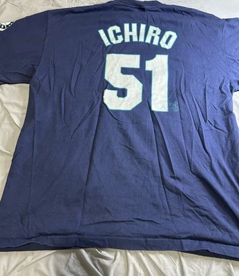 Camiseta deportiva vintage Ichiro Suzuki Seattle Mariners talla XL MLB Y2K majestuosa Foto 1 de 4