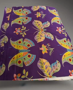 Free Spirit “ Jane’s Butterfly Garden Purple“ Fabric (2 Yards 44’w) - Picture 1 of 4