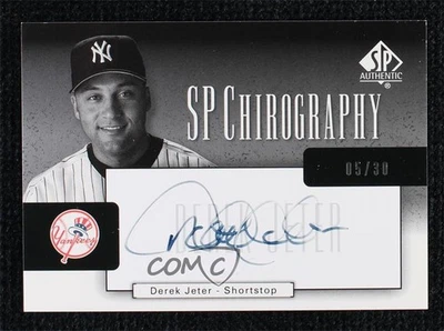 2004 SP Authentic Chirography Silver Black & White /30 Derek Jeter Auto HOF - Image 1 of 2