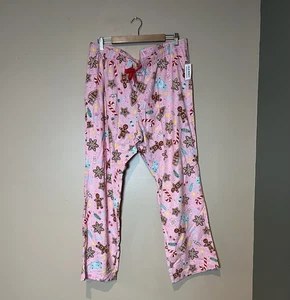 Old Navy Pyjamahose rosa Flanell Urlaub Candied Ginger Cookies Größe XL - Bild 1 von 7