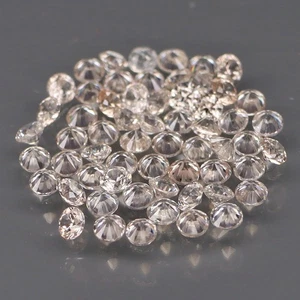 Round Diamond Cut 2mm.Natural White&Champagne Zircon Full Fire 60Pcs/2.90Ct. - Picture 1 of 6
