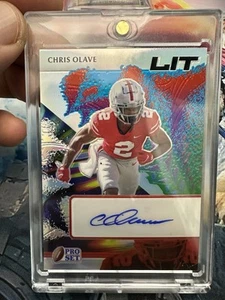 2022 Leaf Pro Set Prospect Chris Olave Rookie Auto /25 – Ohio State & NO - Picture 1 of 2