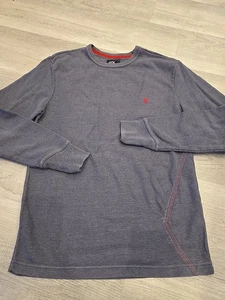 Volcom Thermo Strick Langarm Shirt Herren Medium grau rot gesticktes Logo gebraucht, in einwandfreiem Zustand - Bild 1 von 5