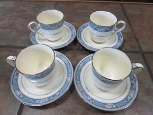 NORITAKE ~ "RANDOLPH" ~ BONE CHINA ~ TASSEN & UNTERTASSEN ~ SET (4) ~ GEBRAUCHT, IN EINWANDFREIEM ZUSTAND - Bild 1 von 4