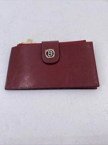 Bostanten Lomy Red Leather Slim Wallet Bifold Purse NWOT - Picture 1 of 9