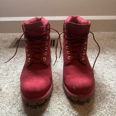 Timberland A1JLT A1740 Limited Edition Red 6" Waterproof Boots Men's 10 - Image 1 of 4
