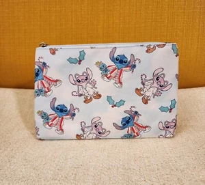 Bioworld Disney Stitch and Angel Holiday PJs Jammies Cosmetic Bag Makeup Pouch - Picture 1 of 11