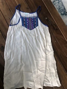 sz 9 10 Large Flying Tomato dress NWT ivory blue Boutique Retail $46 - Picture 1 of 1