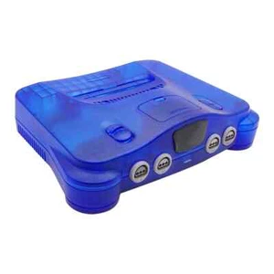 Nintendo 64 N64 Ersatzhülle Shell Gehäuse - Premium ABS Kunststoff - klar blau - Bild 1 von 4