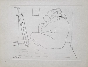 Pablo Picasso "Untitled" Plate 5"  Original Lithograph " 1952 w/Providence - Picture 1 of 5