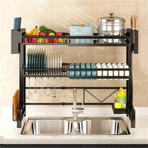 1pc Countertop Dish Storage Drainage Rack Expandable Kitchen-JZH7 - Picture 1 of 6