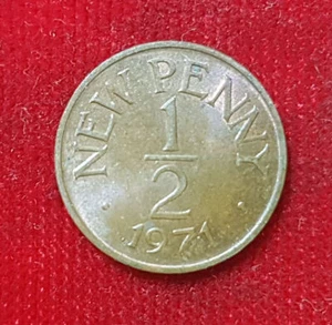 1/2 Penny Coin Coin 1971 Guernsey - Picture 1 of 2