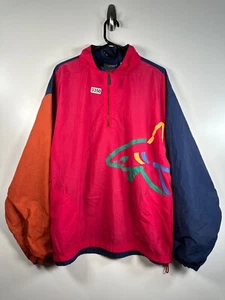 Y2k Greg Norman Reebok Mens Anorak Windbreaker Jacket 1/4 Zip Nylon Size L 26x29 - Picture 1 of 12