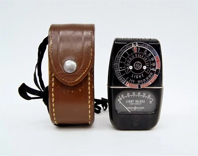Medidor de exposición a luz fotográfica General Electric GE con estuche modelo 8DW58Y4 FUNCIONA AÑOS 40 Foto 1 de 4