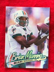 1997 Ultra Rookie RC Football Card 243 Brian Manning Miami Dolphins NM Free Ship