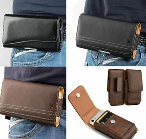 NOKIA C2 Tava / Tennen - Leather Belt Clip Pouch Holster Carry Phone Case Cover - Picture 1 of 27