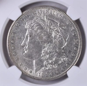 1884-S Morgan Silver Dollar - NGC AU50 - Picture 1 of 3