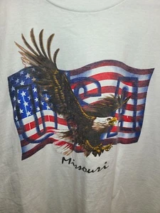 Vintage USA American Flag Eagle Tshirt Missouri Stars and Stripes Gr. XL guter Zustand - Bild 1 von 6