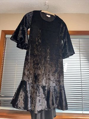 NUEVO CON ETIQUETAS Xxs Xxsmall Lularoe Maurine Sensación Terciopelo Negro Sólido Foto 1 de 4