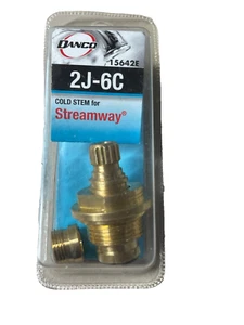 Brass Hot Faucets Stem Streamway Faucets Danco 2J-6C 15642e 1 Qty - Picture 1 of 1