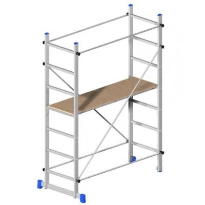 Trabattello h 2.1 Alluminio con Ruote Scala Mobile Ponteggio Bricolage Pittura - Immagine 1 di 4