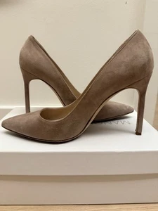 Manolo Blahnik BB Pump Stiletto 105 Leather Suede, Beige, 38 (8) - Picture 1 of 6