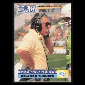 Don Matthews #7 1991 Pro Set WLAF Orlando Thunder Football Card NFL NM - Picture 1 of 3