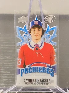 2024-25 Upper Deck Ice Premiers Mini MP-DR David Reinbacher Rookie Canadians - Foto 1 di 2