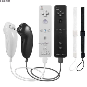 Built-in Motion Plus Wii Remote & Nunchuck Controller for Nintendo Wii Wii U - Picture 1 of 194